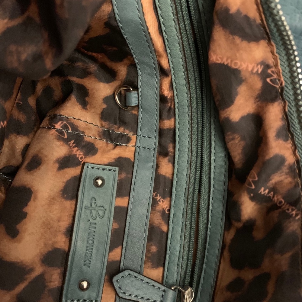 Teal B. Makowsky bucket bag purse - Picture 6 of 6